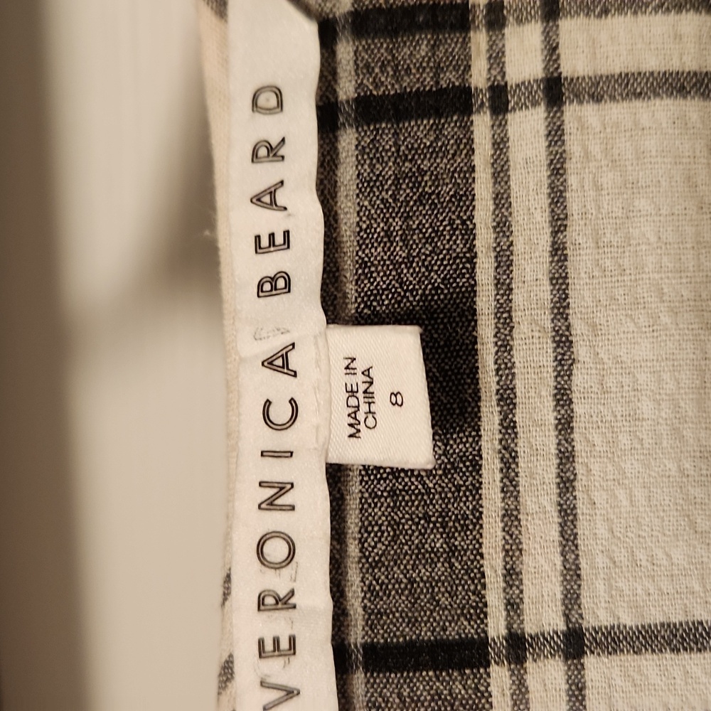 Veronica Beard Black and White Plaid Button Down Shirt - Picture 2 of 4